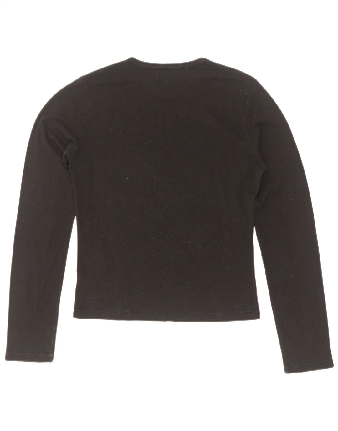 Onyx Dame Crop Top Langærmet UK 14 Stor Sort Bomuld
