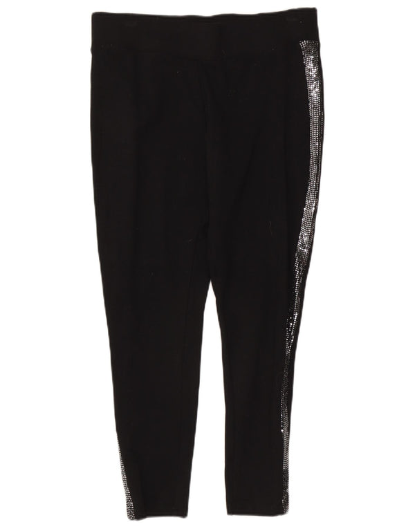 Marks & Spencer Dame Skinny Cropped Trousers UK 14 Large W32 L24 Black