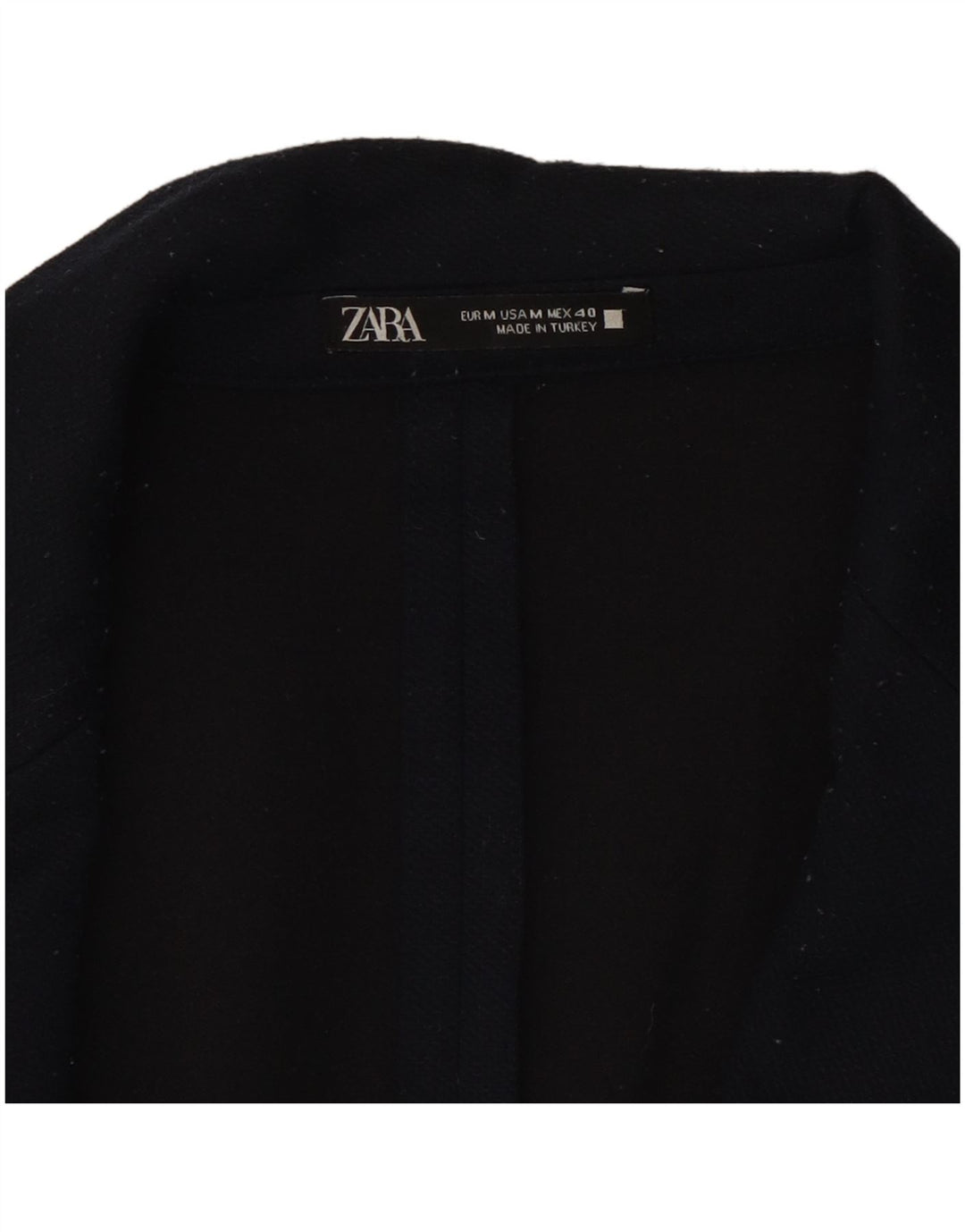Zara Herre 2-knaps blazerjakke UK 38 Medium Navy Blue Polyester