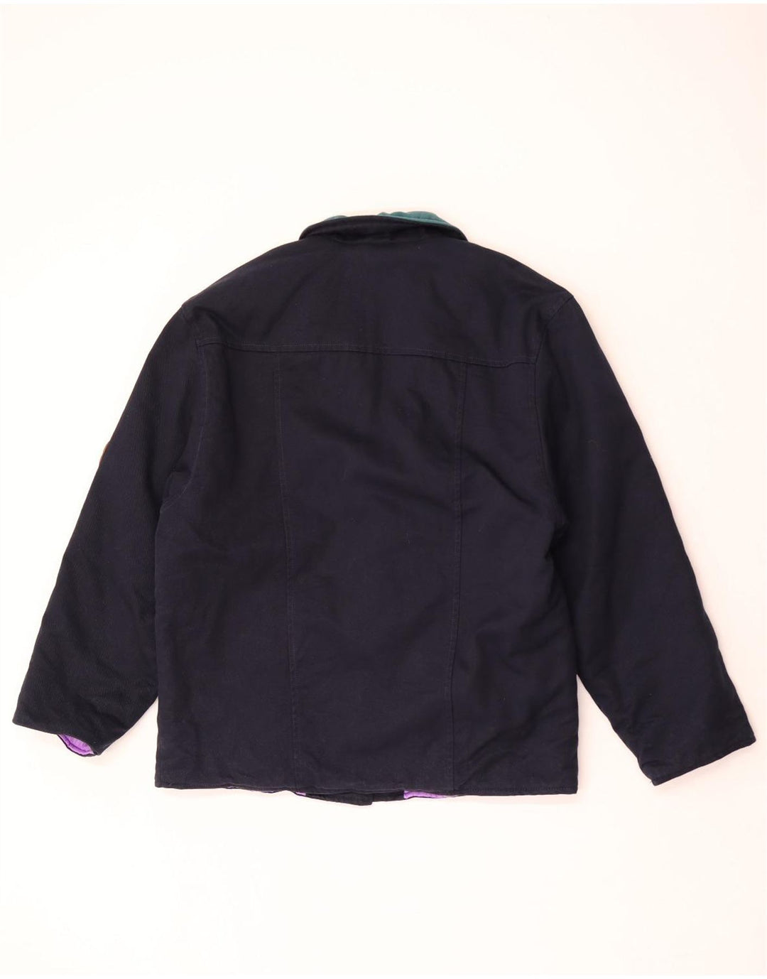 Vintage dame 2-knaps blazerjakke IT 44 Medium marineblå farveblok