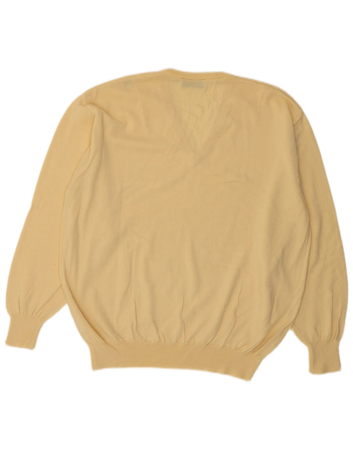 Supermaglia Herre V-hals sweater Medium Gul Uld