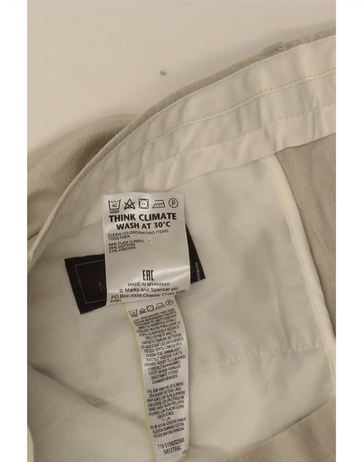 Marks & Spencer Herre Regular Fit Chinobukser W36 L33 Beige Hør