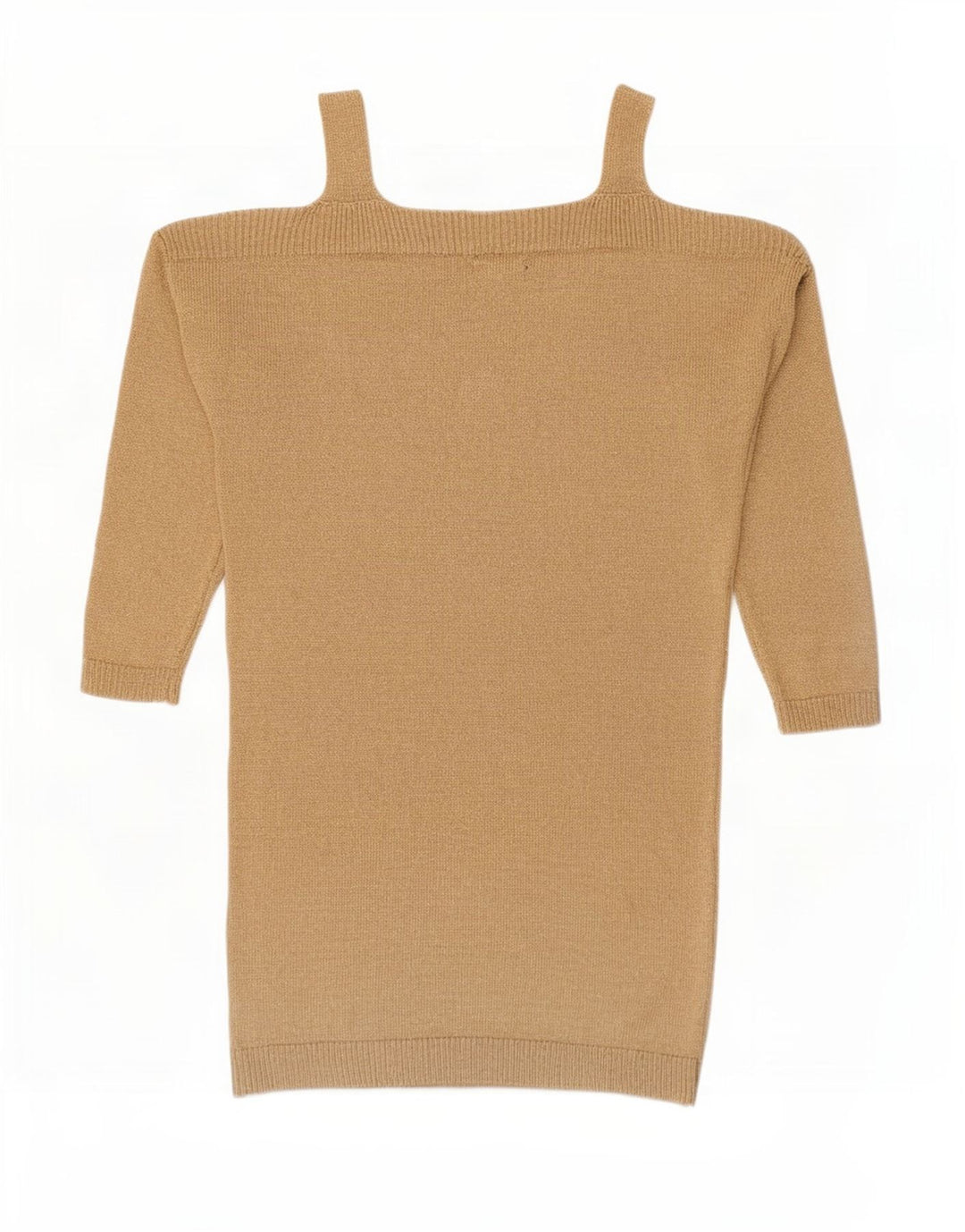 Massimo Dutti Dame Off Shoulder Jumper Dress UK 10 Small Beige
