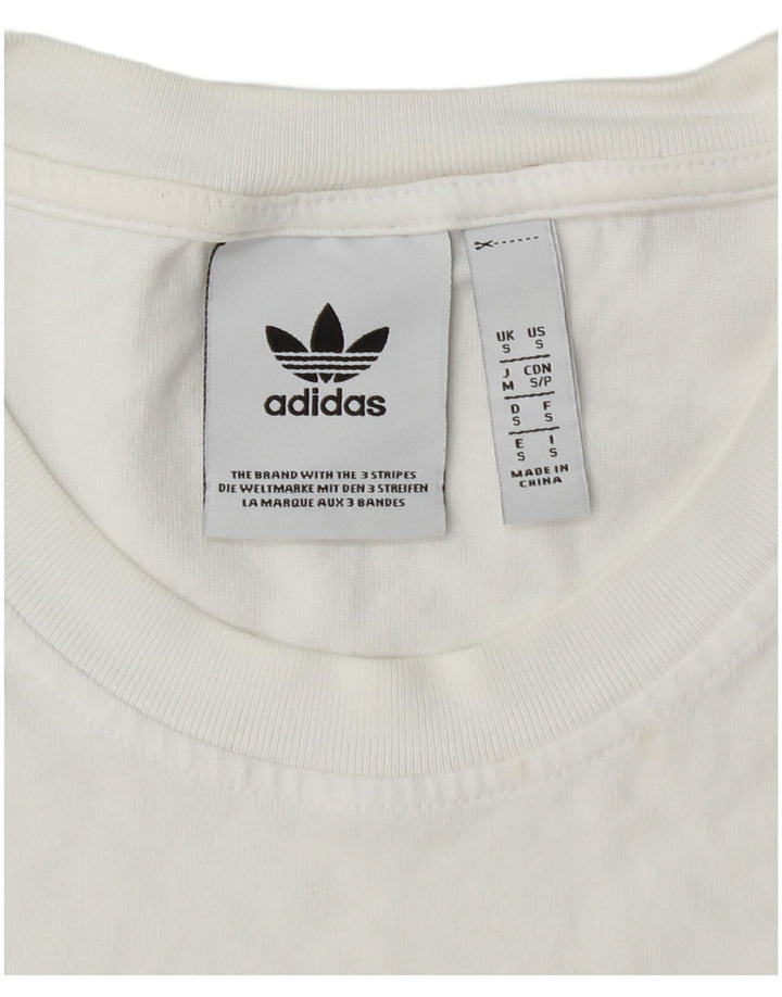 ADIDAS Grafisk T-shirt top til mænd, lille hvid