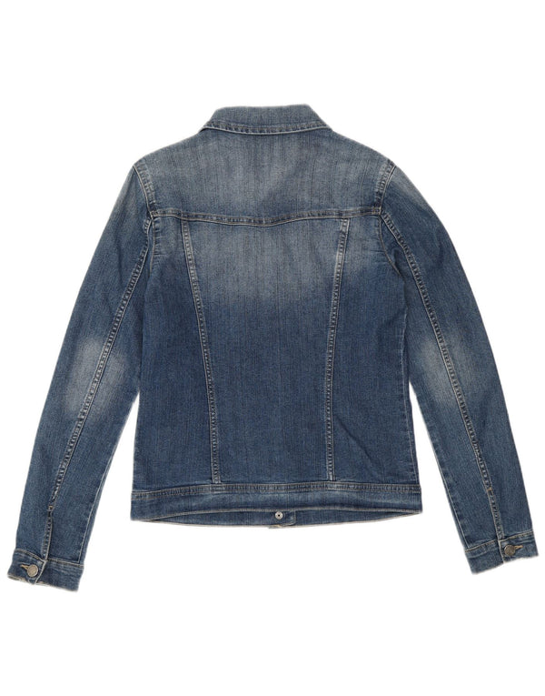 Benetton Girls Denimjakke 11-12 År 2XL Blå Bomuld