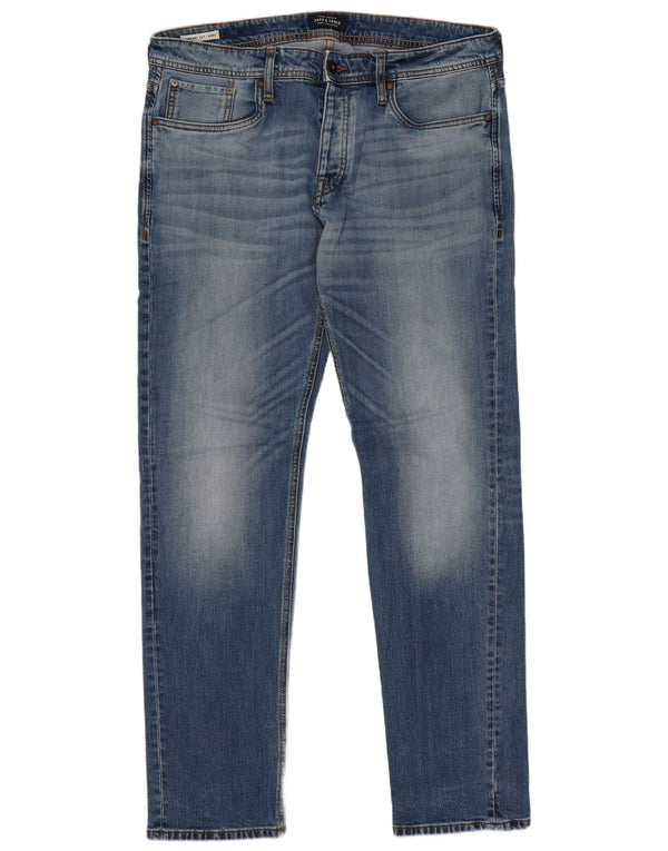 Jack & Jones Herre Mike Comfort Fit Slim Jeans W36 L34 Blå Bomuld
