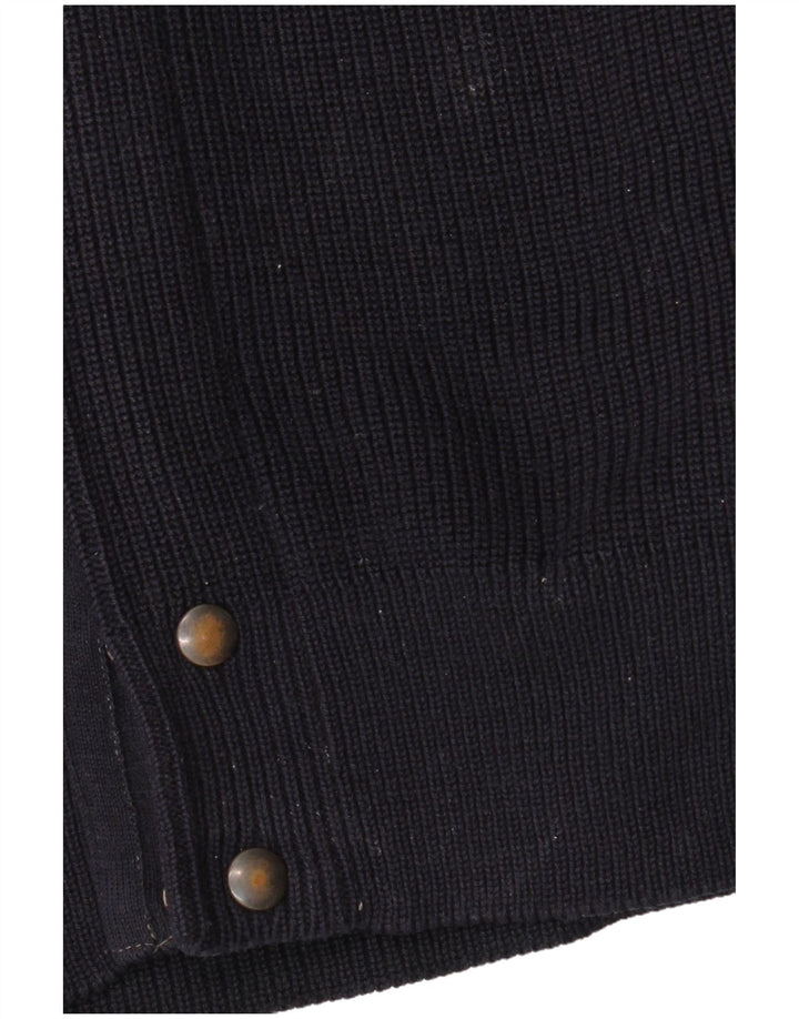Il Granchio Herre Cardigan Sweater Large Navy Blue Wool