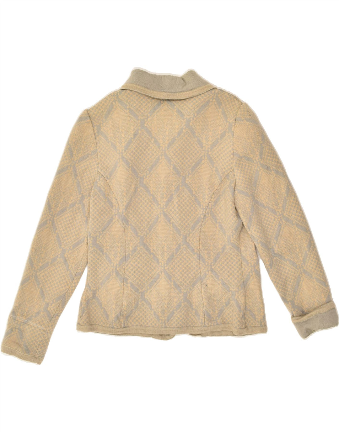 STIZZOLI Womens Knit 5 Button Blazer Jacket UK 12 Medium Beige | Vintage STIZZOLI | Thrift | Second-Hand STIZZOLI | Used Clothing | Messina Hembry 