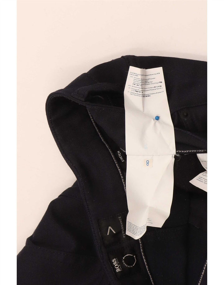Hugo Boss Herre Slim Casual Bukser W34 L34 Marineblå Polyester