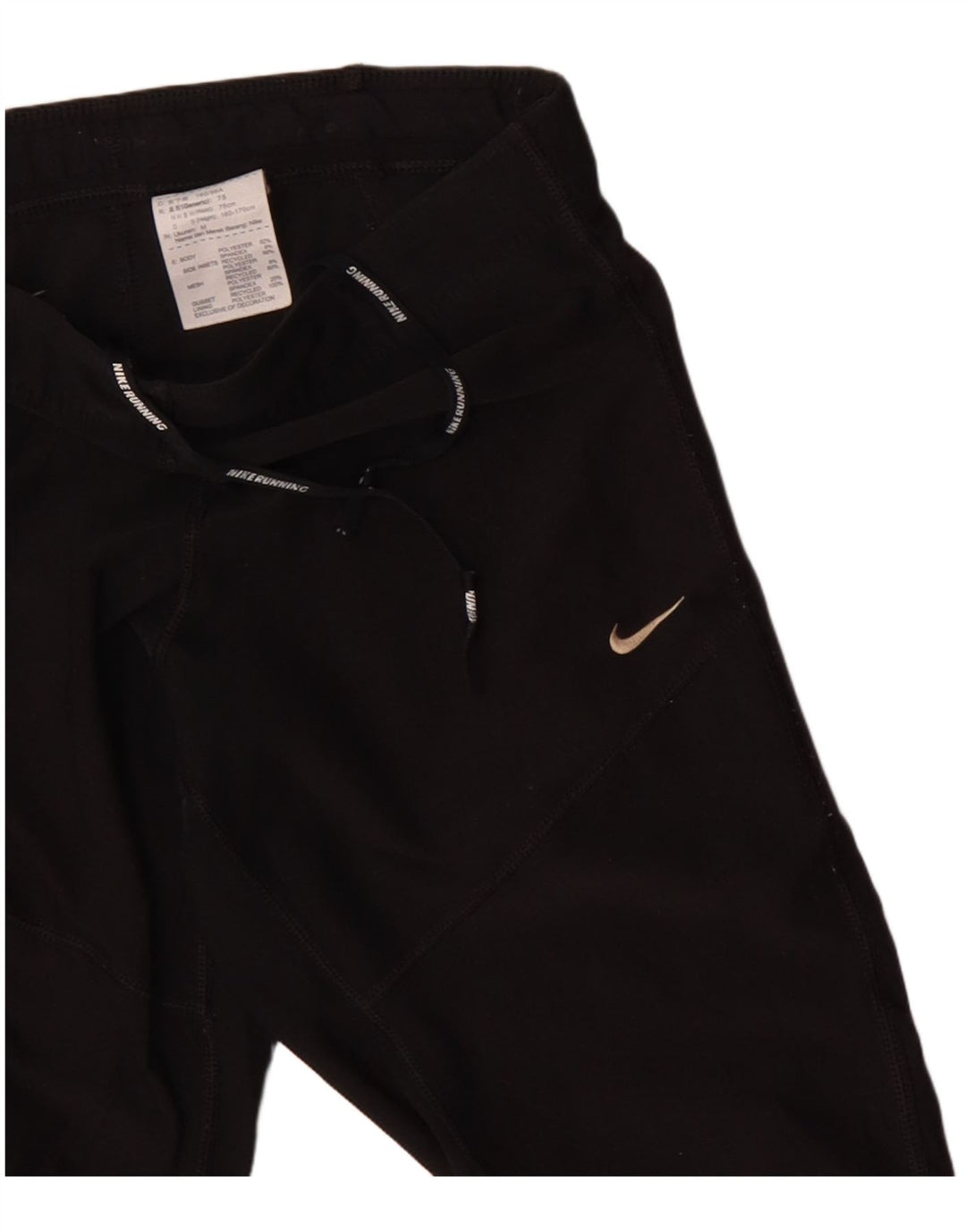 NIKE Dame Dri Fit Capri Træningsdragt Bukser UK 12 Medium Sort Polyester