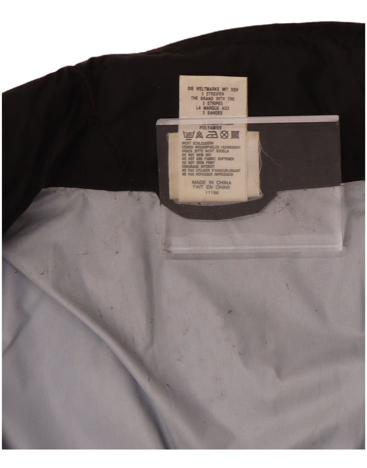 Adidas Regnjakke til mænd UK 40/42 Medium Black Colourblock Nylon