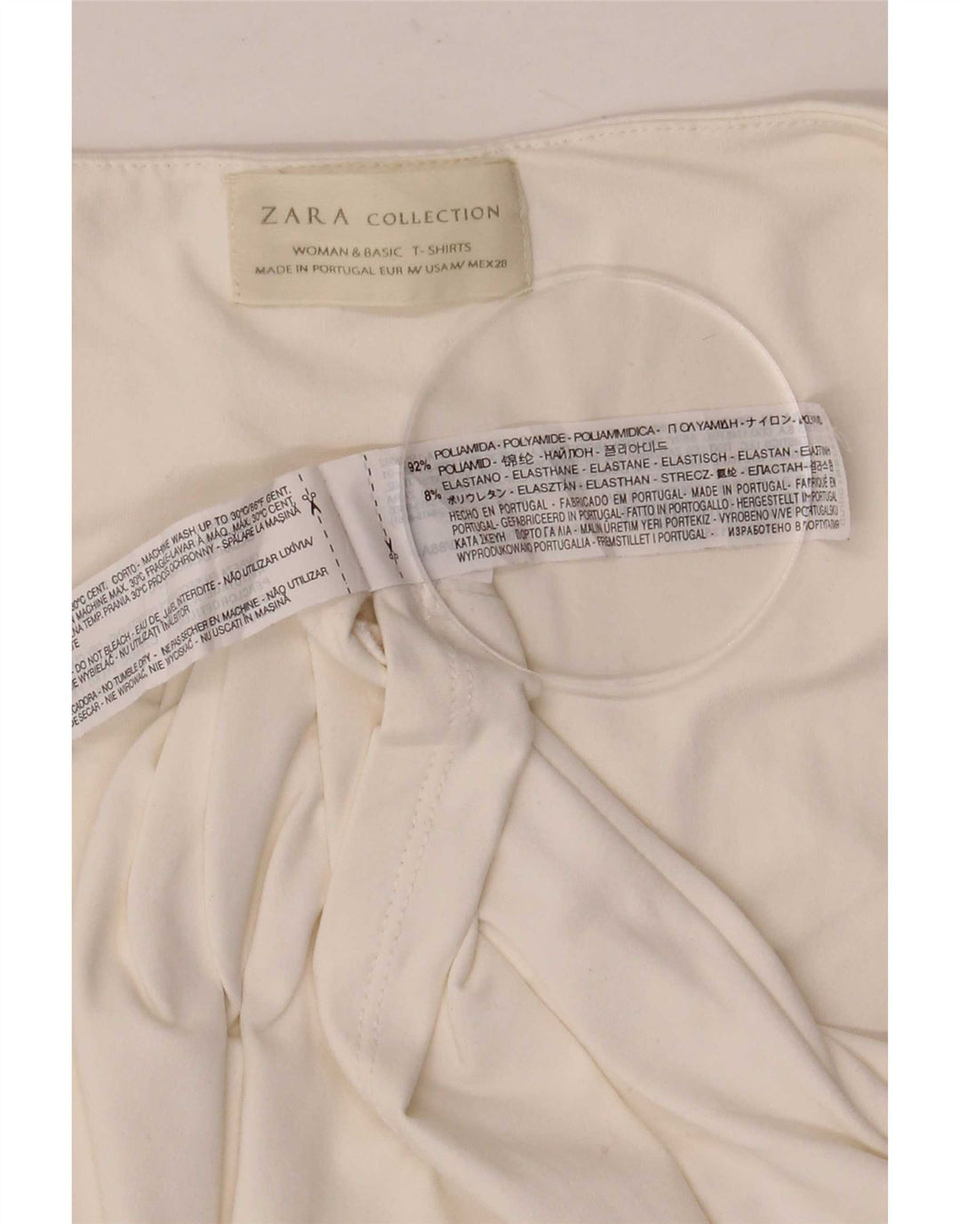Zara Damevest Top UK 12 Medium Hvid Polyamid