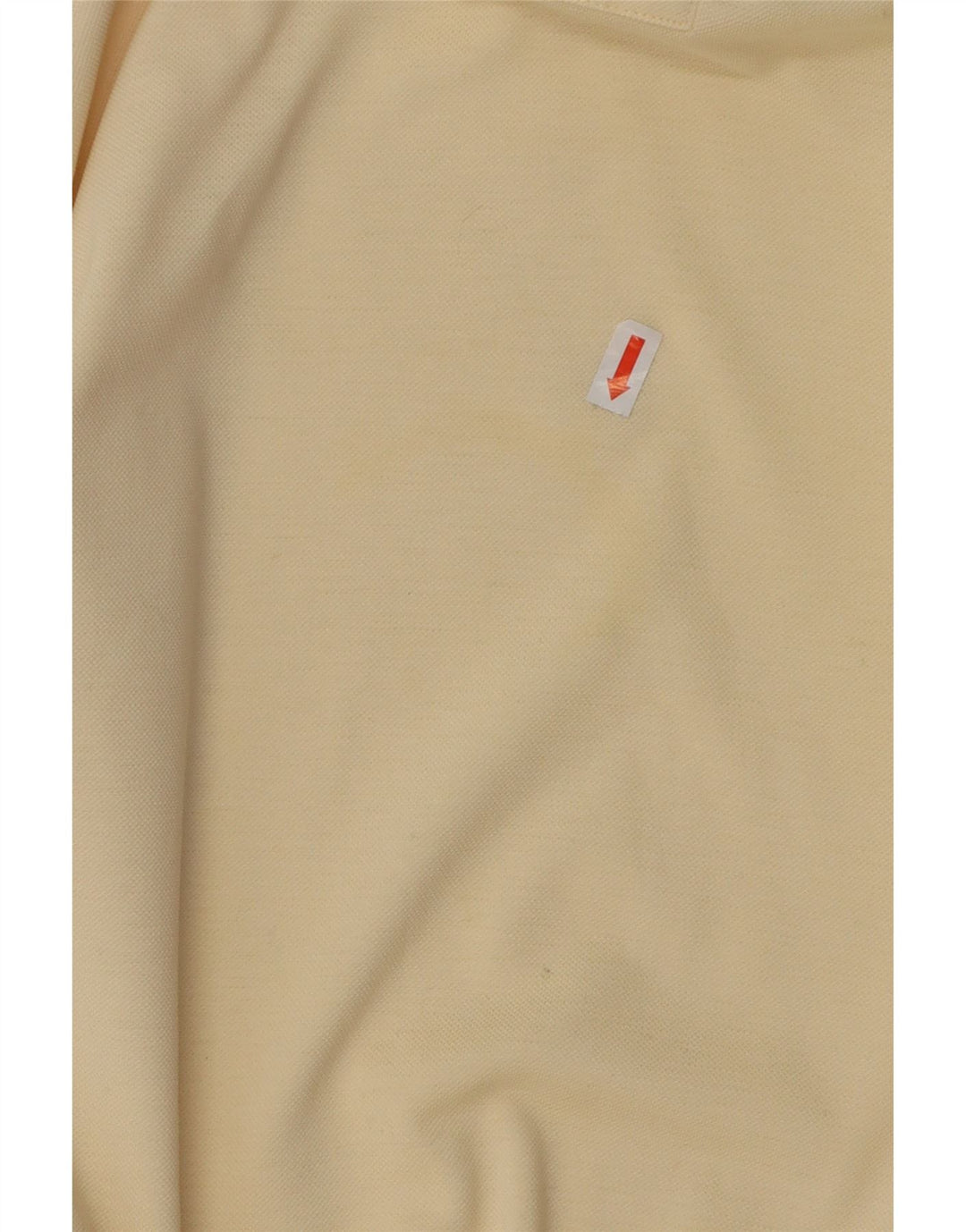 CONTE OF FLORENCE Mens Polo Shirt Medium Yellow Cotton