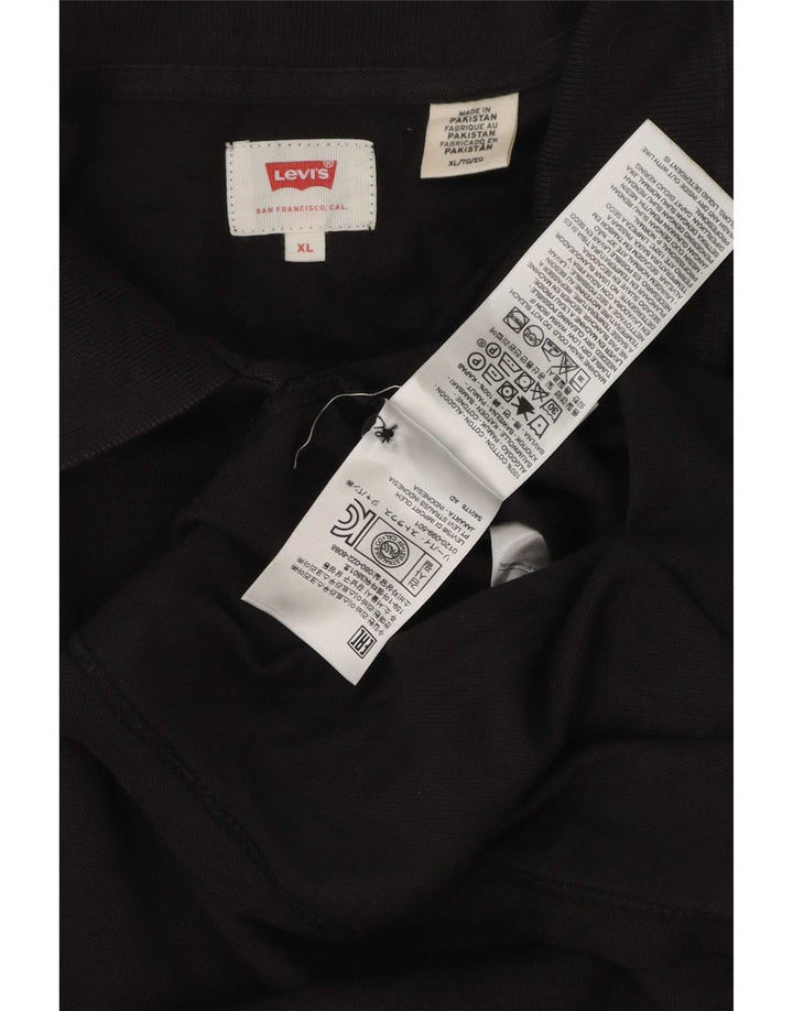 Levi's herre poloshirt XL sort bomuld