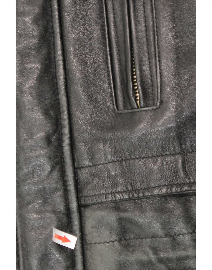 Vintage herre læderjakke IT 48 Medium Sort