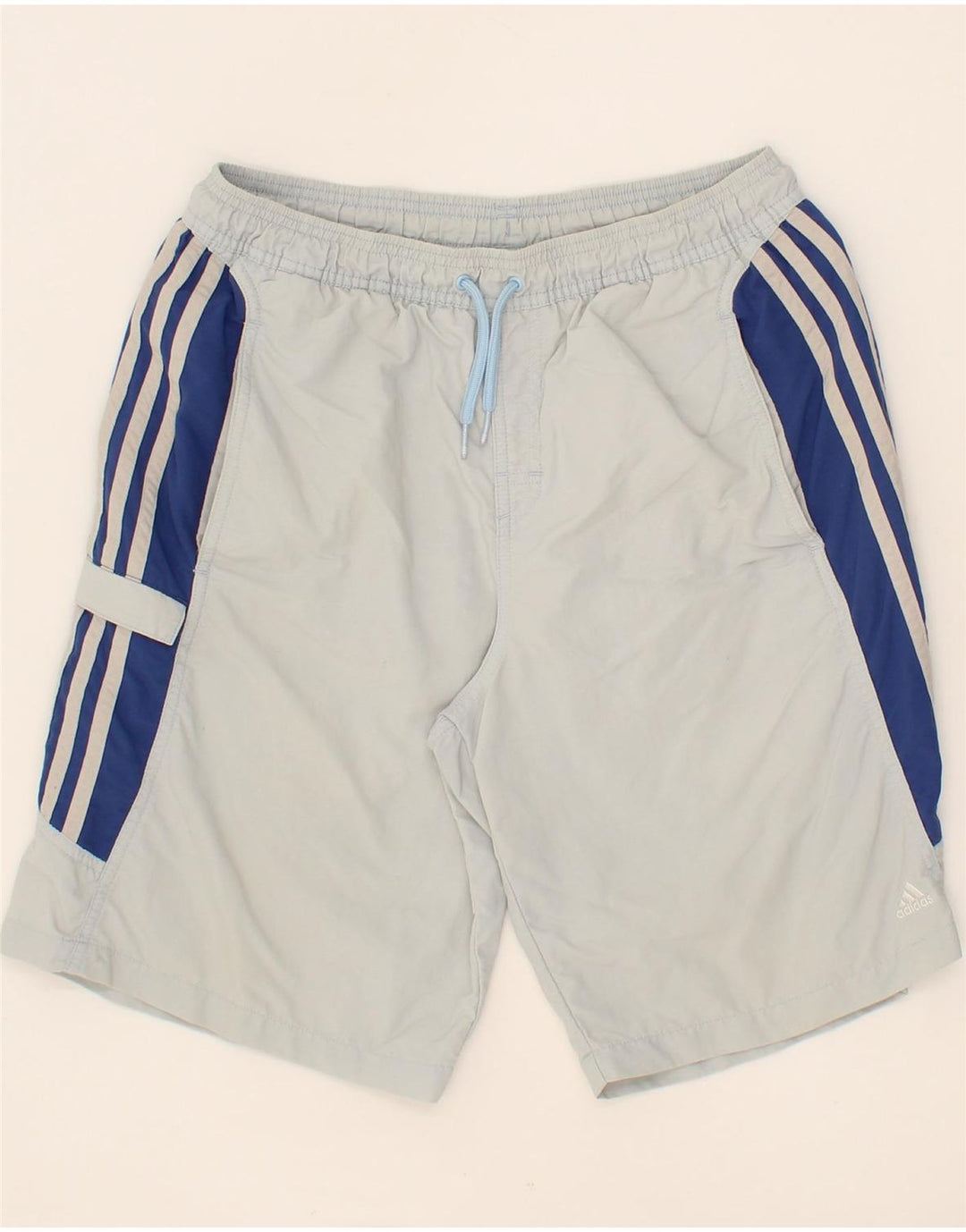 ADIDAS Boys Sport Shorts 15-16 Years  Blue Colourblock Polyamide Vintage Adidas and Second-Hand Adidas from Messina Hembry 