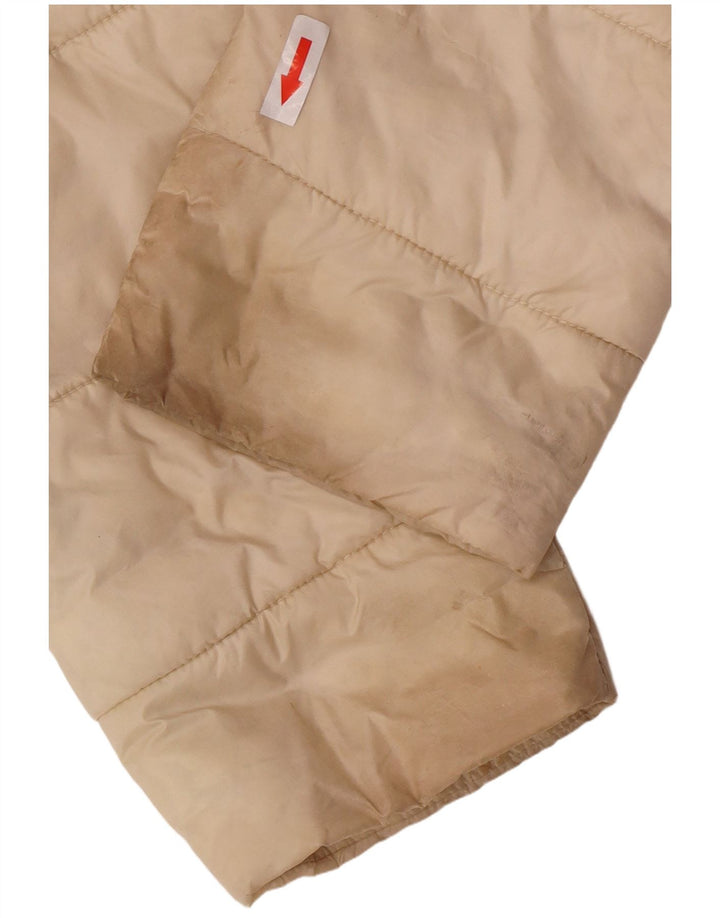 Barbour Dame Hætte Polstret Frakke UK 10 Lille Beige Polyamid