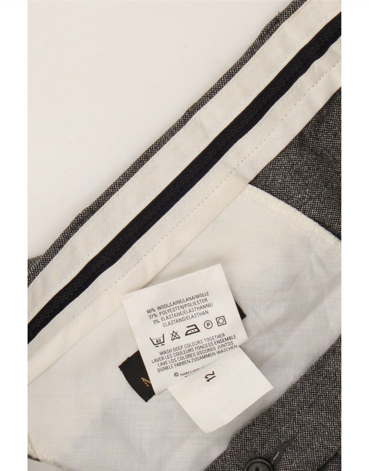 Marks & Spencer Herre St. Michael Straight Suit Bukser W40 L29 Grå Uld