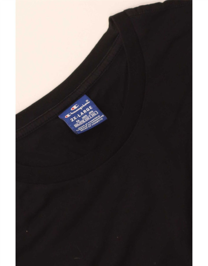 Champion Herre Grafisk T-Shirt Top 2XL Sort