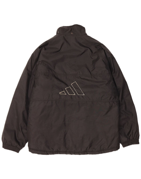 Adidas Herre Graphic Windbreaker Jacket UK 38/40 Medium Sort Polyamid