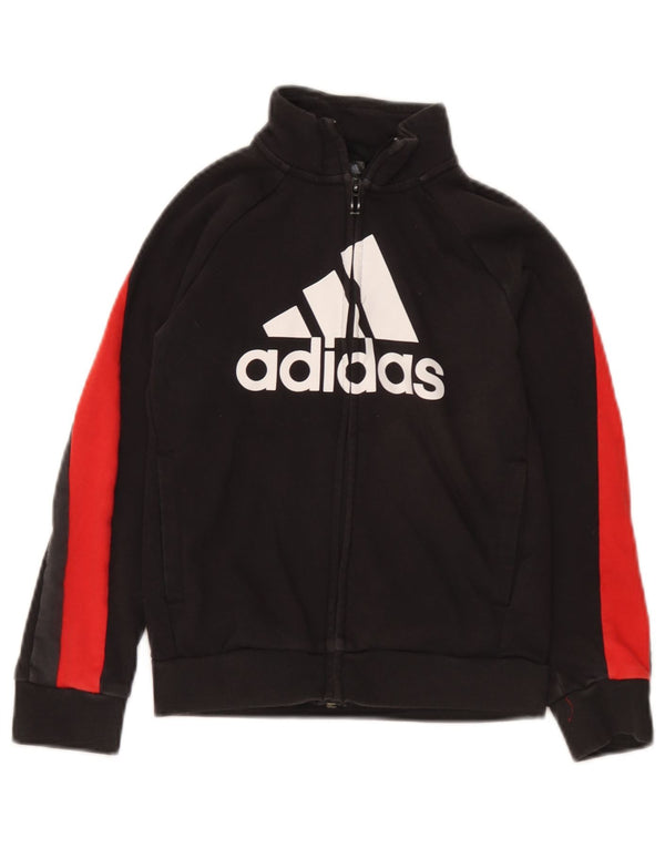 Adidas drenge grafisk træningsdragt topjakke 7-8 år XS Sort Colourblock