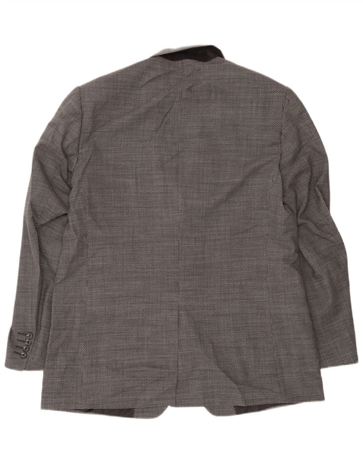 Marks & Spencer Herre 2-knaps blazerjakke UK 44 XL sort ternet uld