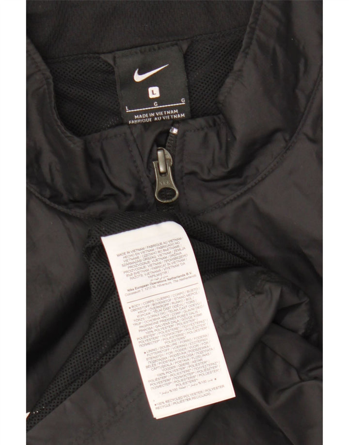 Nike Regnjakke til mænd UK 40 Stor sort polyester