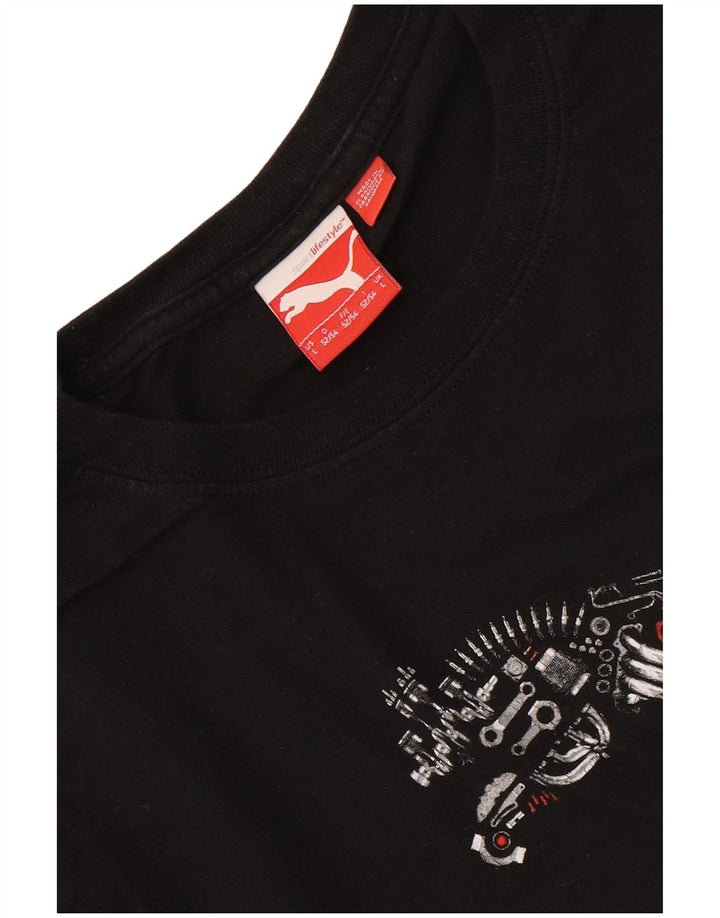 Puma Herre Grafisk T-Shirt Top Stor Sort