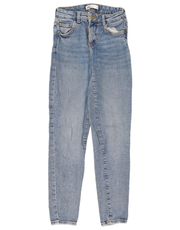 Zara Dame Skinny Jeans EU 34 2XS W24 L29 Blå