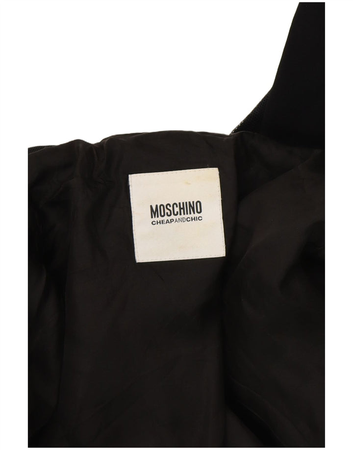 Moschino Dame Cheap and Chic Blazer Jacket UK 12 Medium Black Rayon