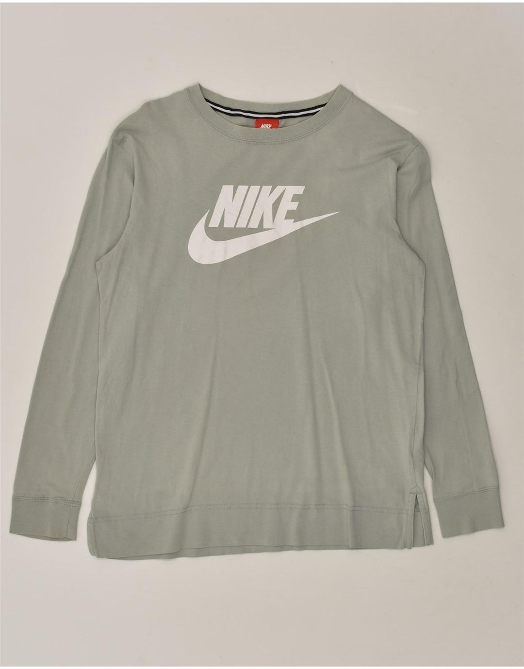 NIKE Mens Graphic Sweatshirt Jumper Small Green Cotton | Vintage Nike | Thrift | Second-Hand Nike | Used Clothing | Messina Hembry 