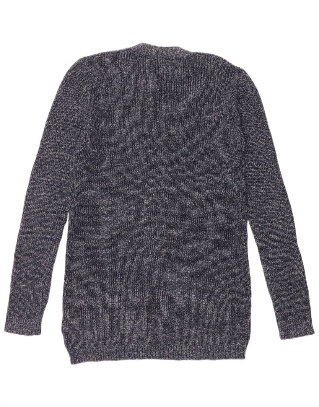 Fat Face Dame Cardigan Sweater UK 12 Medium Navy Blue Bomuld