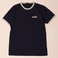 Ellesse Herre Grafisk T-Shirt Top Medium Marineblå Bomuld
