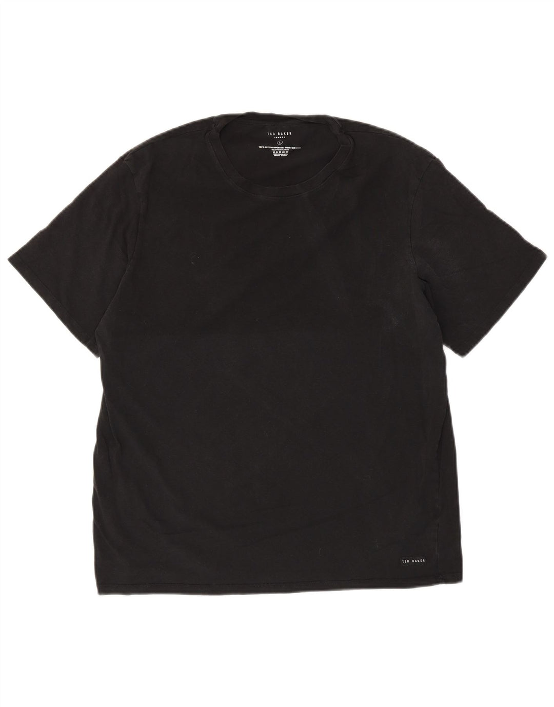 Ted Baker Herre T-Shirt Top Stor Sort Bomuld