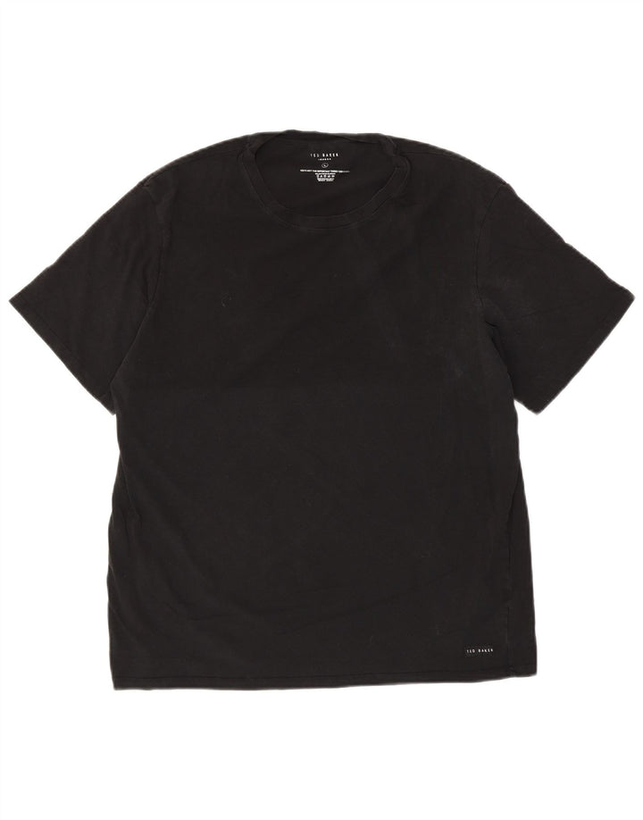 Ted Baker Herre T-Shirt Top Stor Sort Bomuld