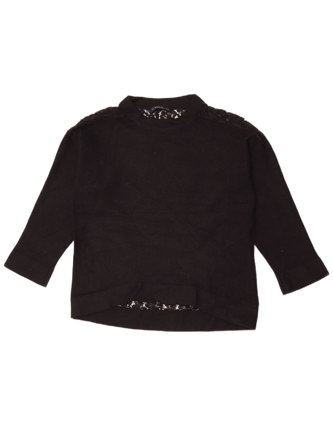 Zara Dame Top Langærmet UK 14 Medium Black Floral