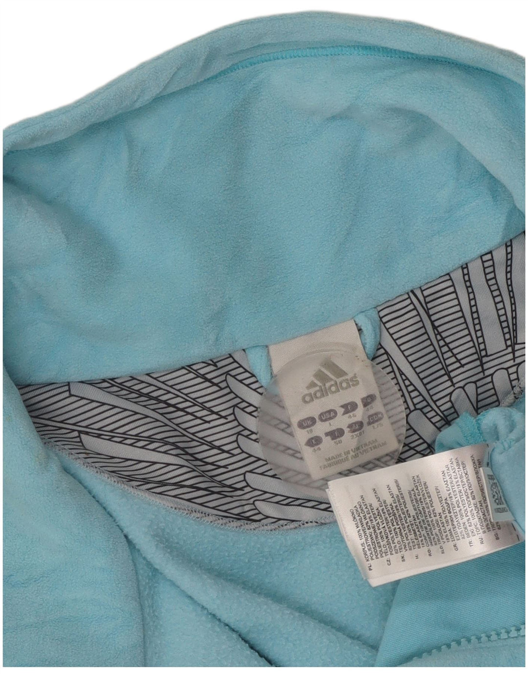 Adidas Dame Fleecejakke UK 18 XL Blå Polyester