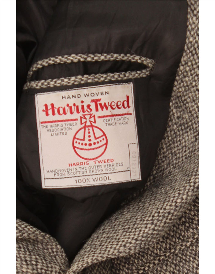Harris Tweed Herre Regular Fit 2-knaps blazerjakke EU 40 Stor grå uld