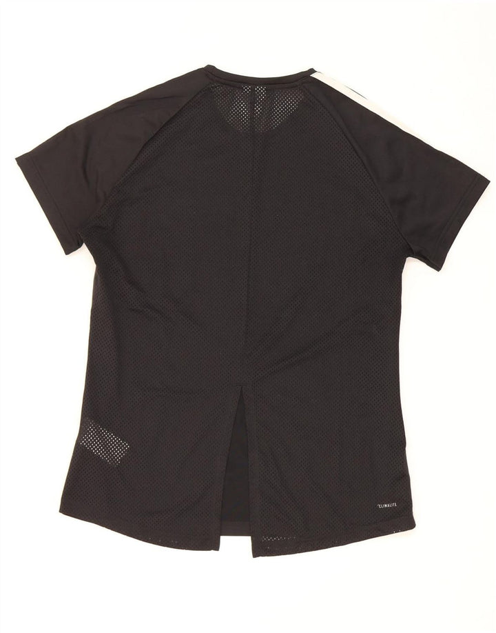 Adidas Dame Climalite T-Shirt Top UK 12/14 Medium Sort Polyester