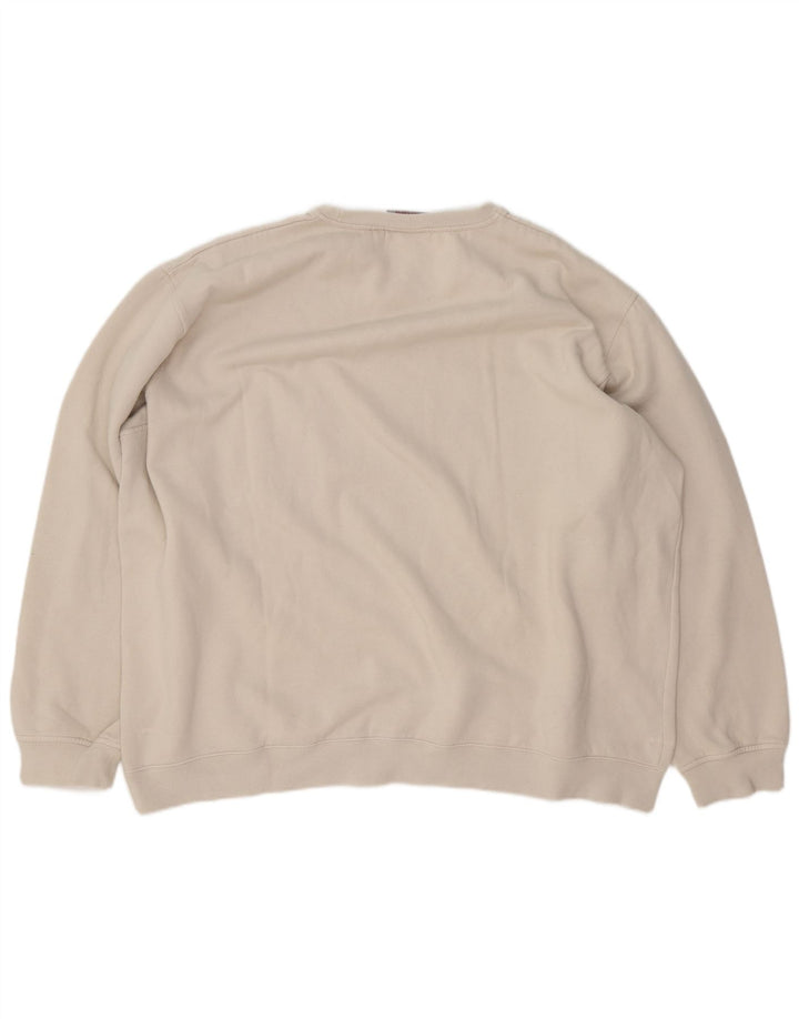 KAPPA Grafisk Sweatshirt-trøje til mænd 4XL Off White Bomuld