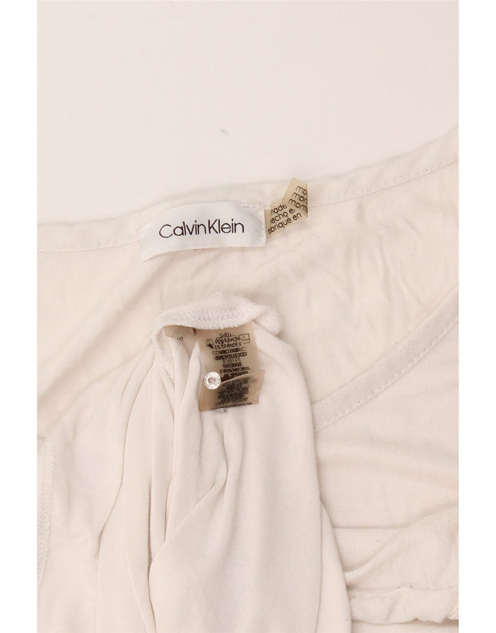 Calvin Klein Dame Vest Top UK 18 XL Hvid Rayon