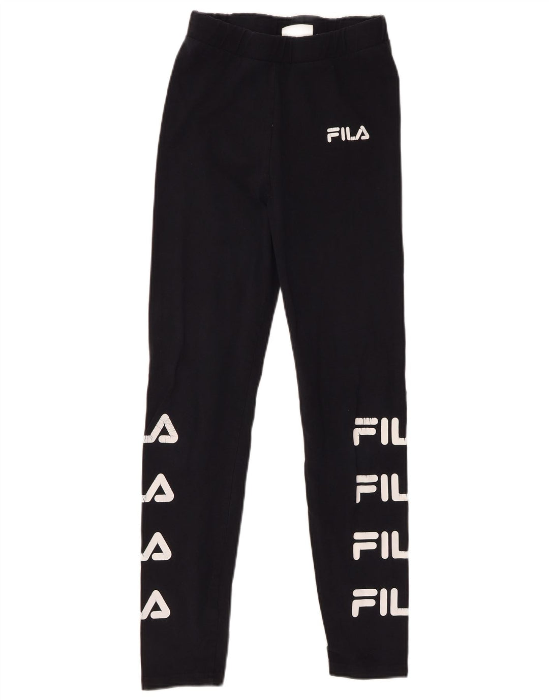 FILA Grafiske Leggings til kvinder UK 10 Lille sort bomuld