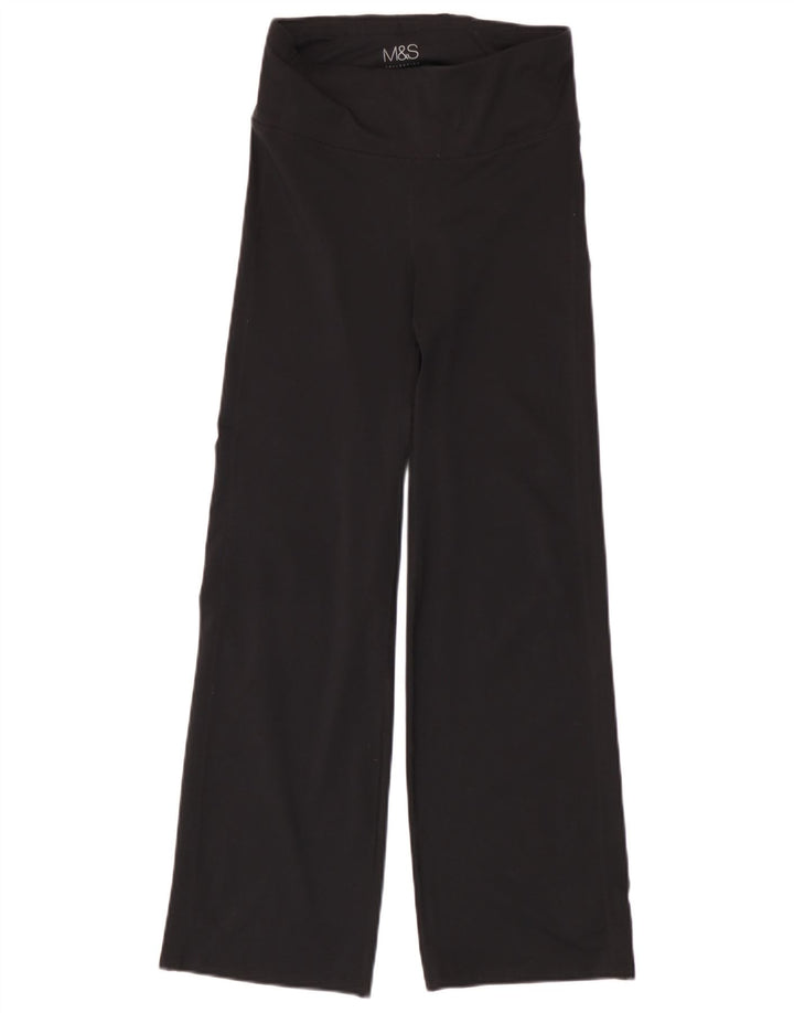 Marks & Spencer Womens Tracksuit Bukser med brede ben UK 8 Small Black
