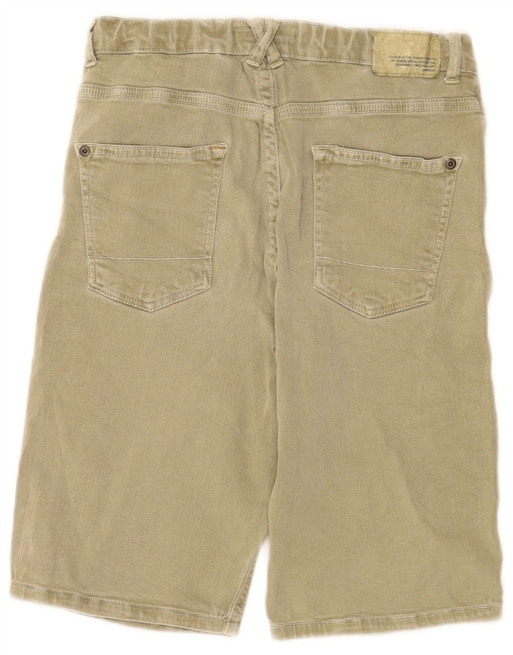 Zara Boys Denim Shorts 13-14 år W28 Khaki