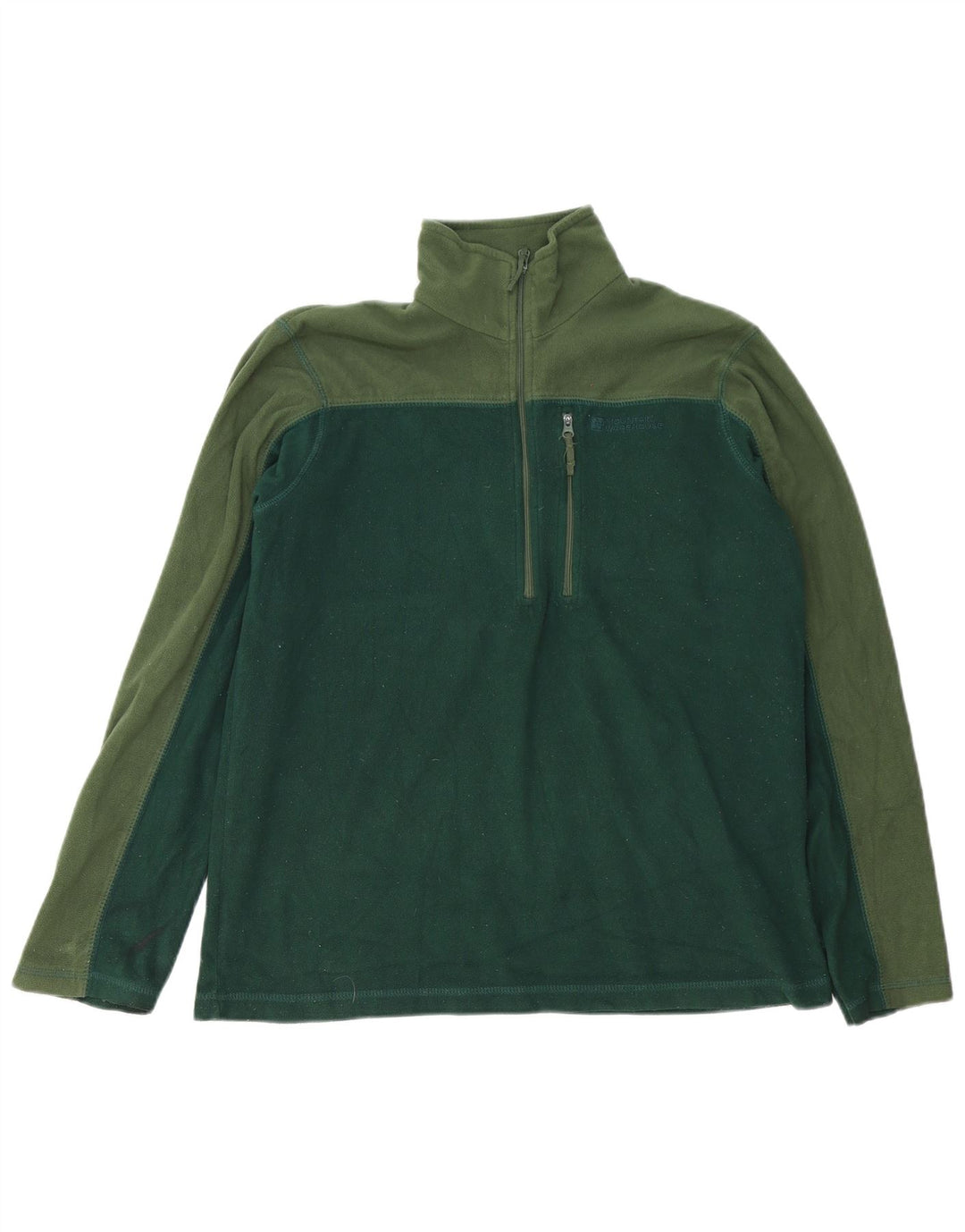 Mountain Warehouse Fleece Jumper med lynlås til mænd Lille grøn farveblok