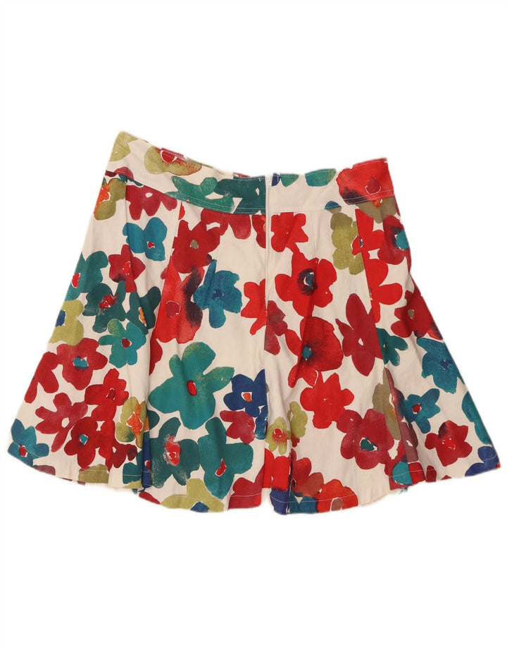 Vintage dame mini nederdel W32 stor flerfarvet blomster