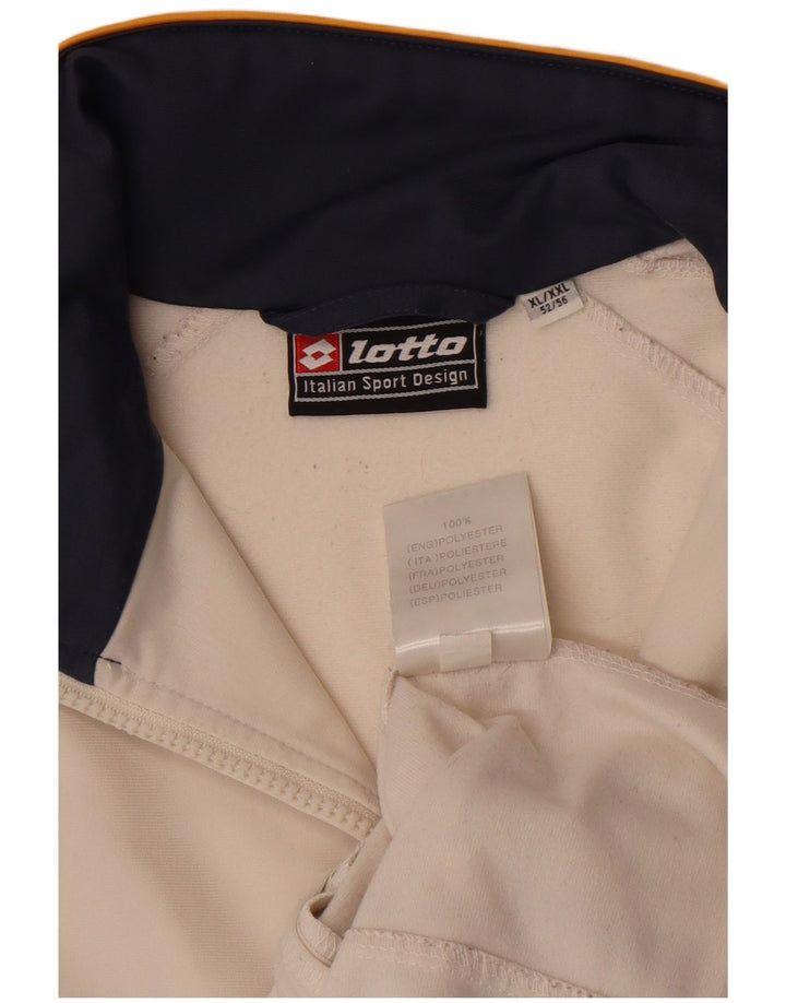 Lotto Træningsdragt til mænd Topjakke XL Off White Colourblock Polyester