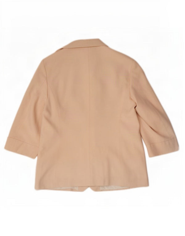 Marks & Spencer Dame 3/4 ærmer 1 knap blazerjakke UK 16 Large Pink