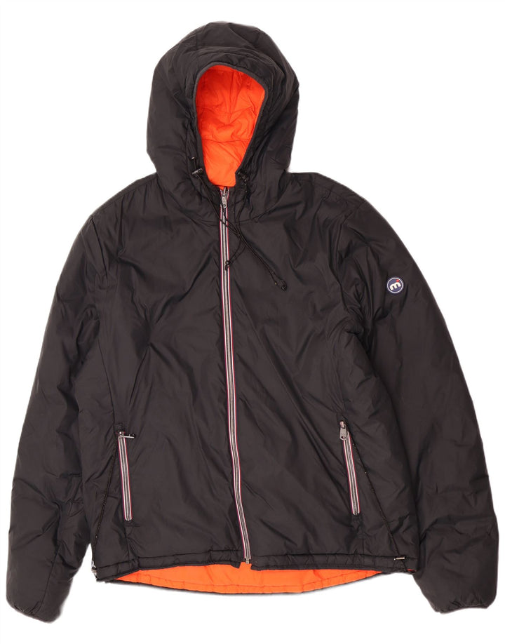 Mistral Herre Hætte Vendbar Windbreaker Jacket UK 42 XL Sort Polyamid