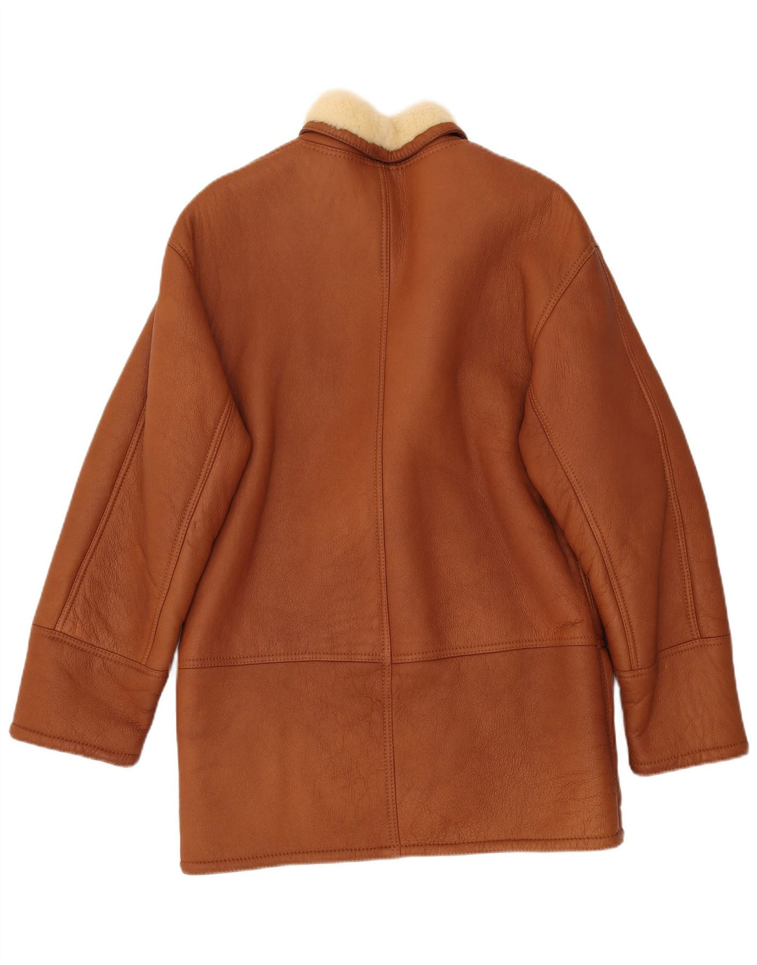 VINTAGE Herre Shearling Jacket IT 52 XL Brun Shearling